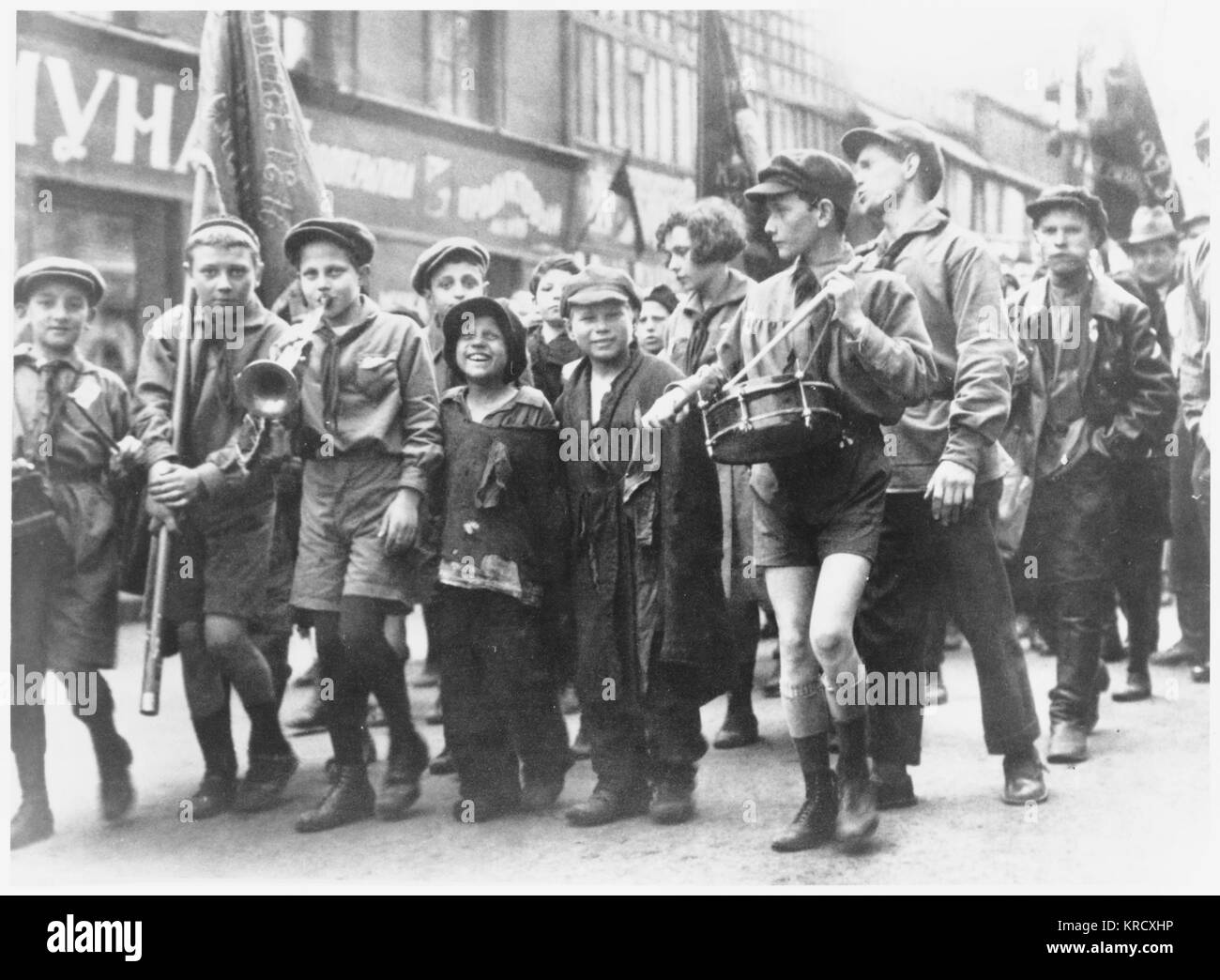 PARADE DE MAI À MOSCOU Banque D'Images