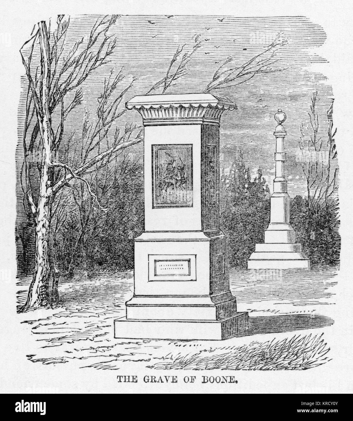 TOMBE DE DANIEL BOONE Banque D'Images