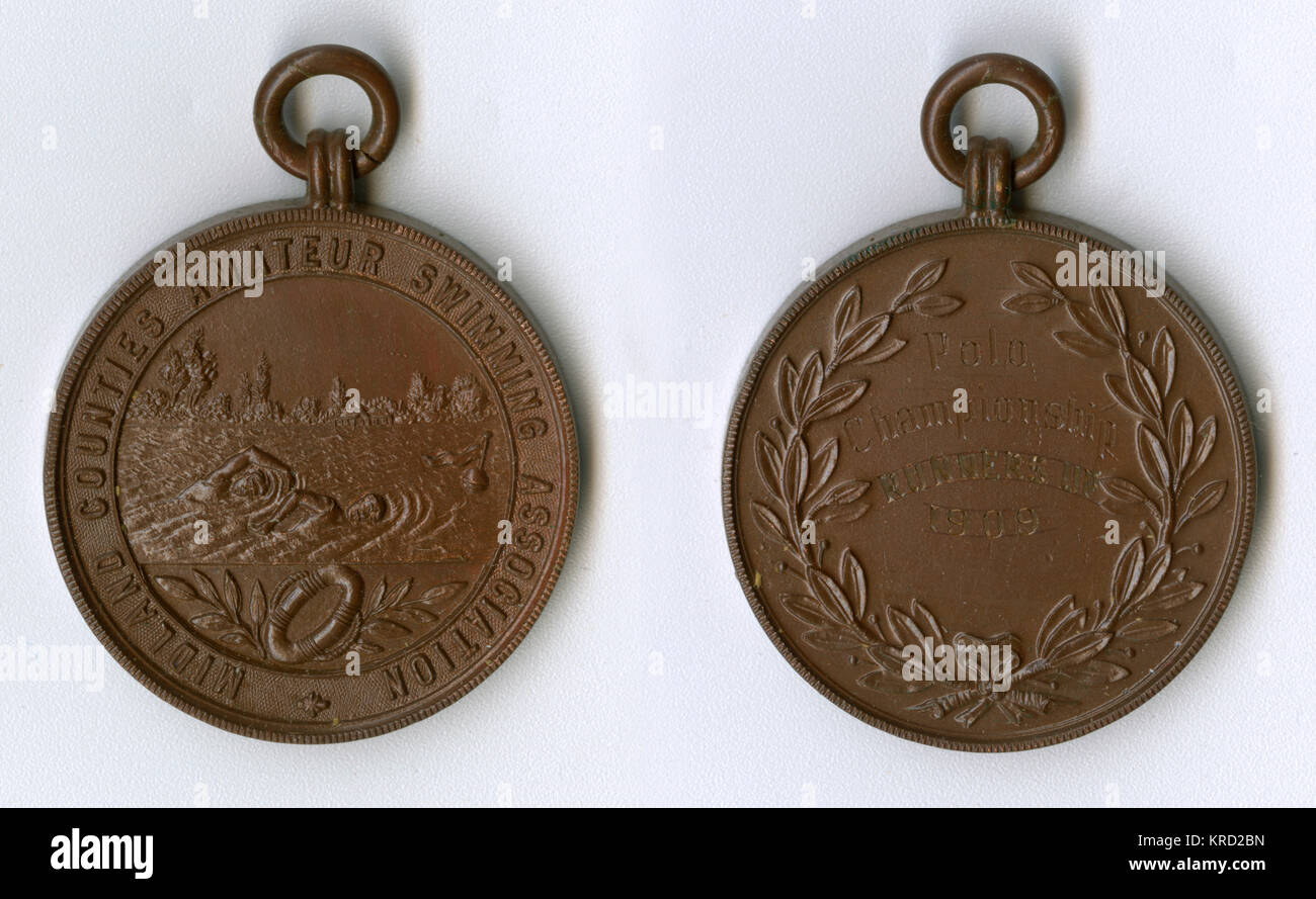 Médaille de natation, Water Polo Championship Banque D'Images