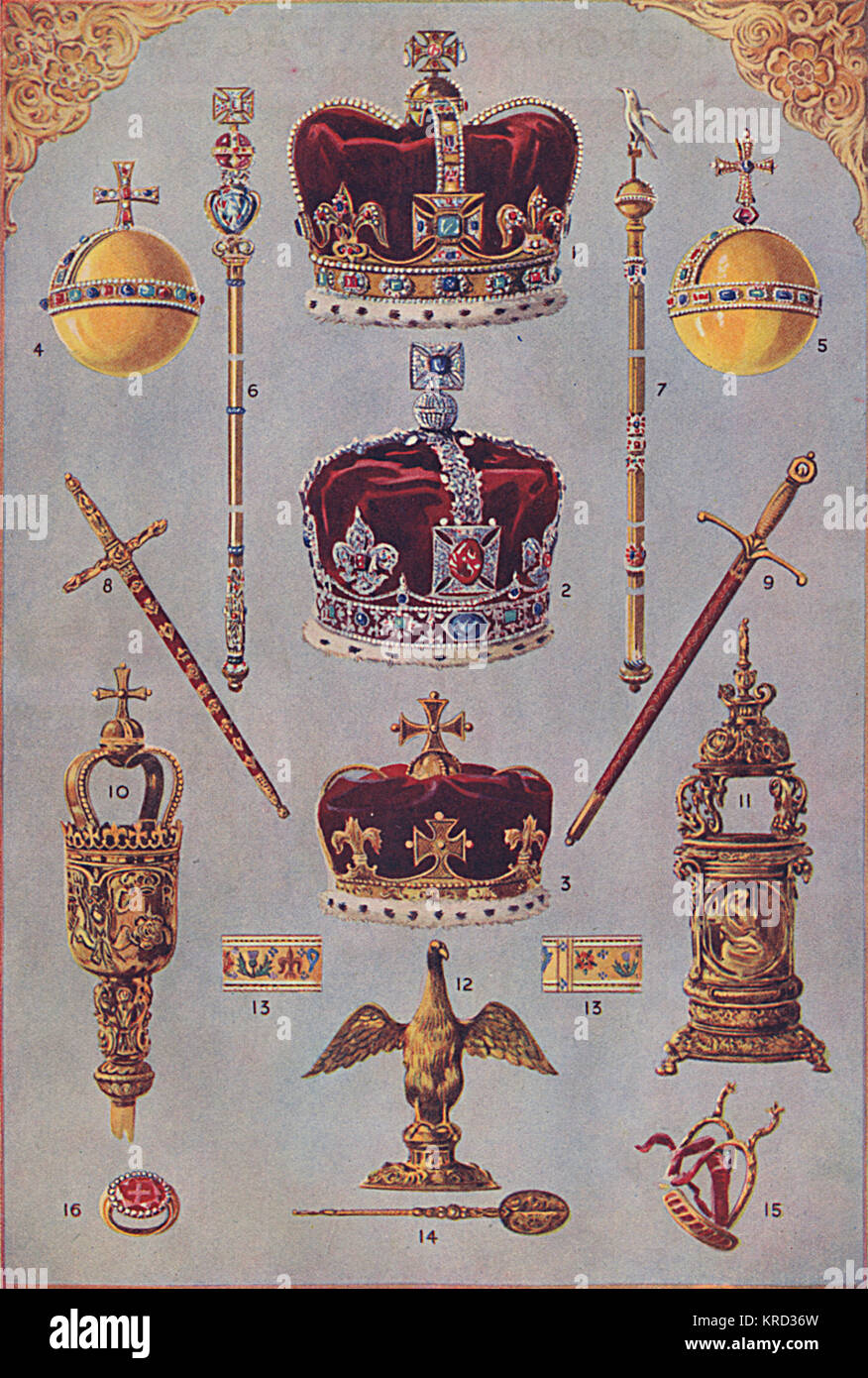 The Coronation Regalia de Grande-Bretagne Banque D'Images