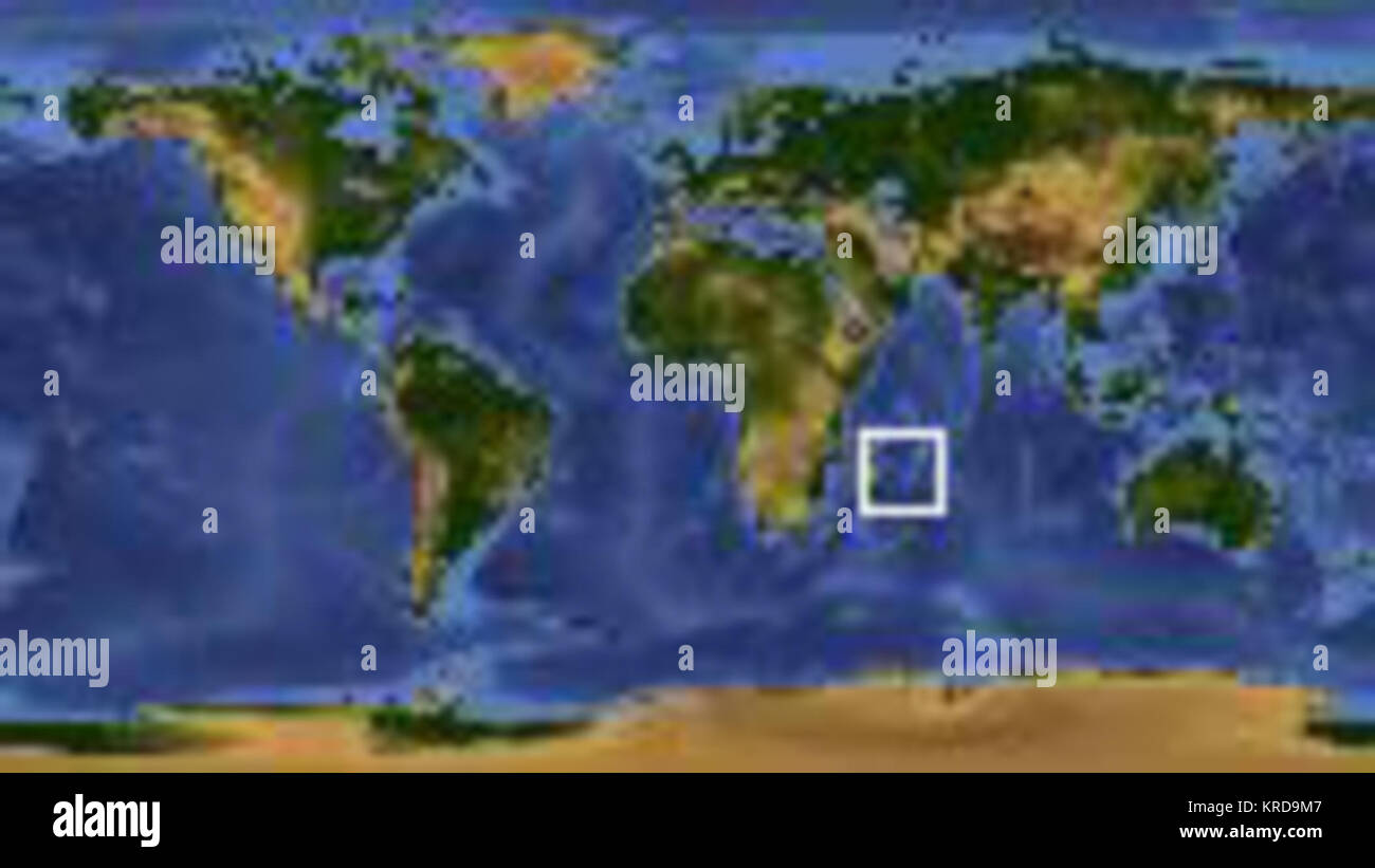 La Reunion Sur La Carte Du Monde Photo Stock Alamy