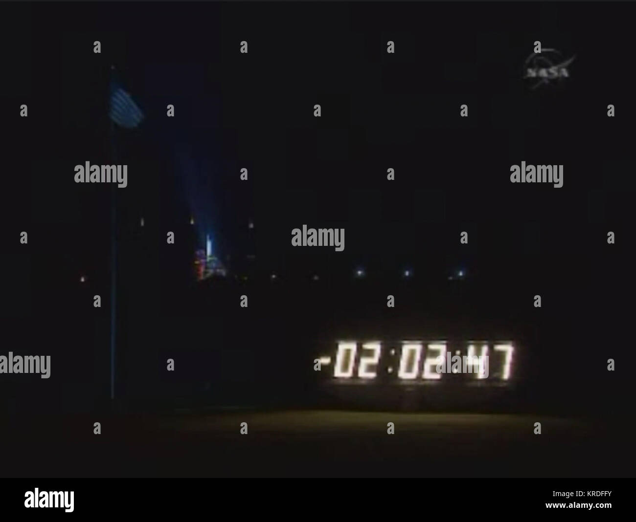 Ares I-X compte à rebours Banque D'Images