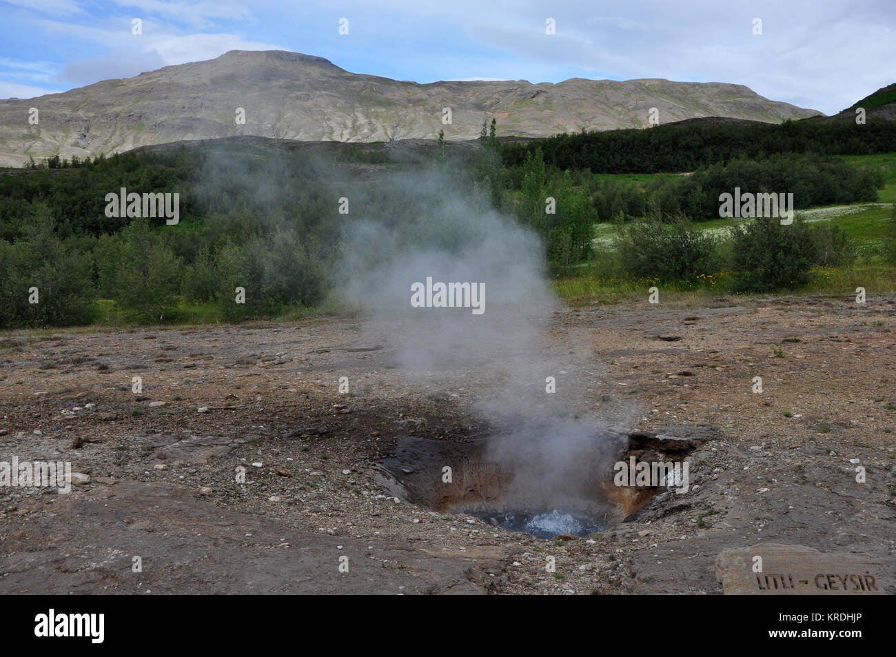 Hochtemperaturgebiet, Haukadalur, île, heiße quelle, thermalquelle, vulkanismus thermalgebiet,, Geysir, natur, landschaft Banque D'Images