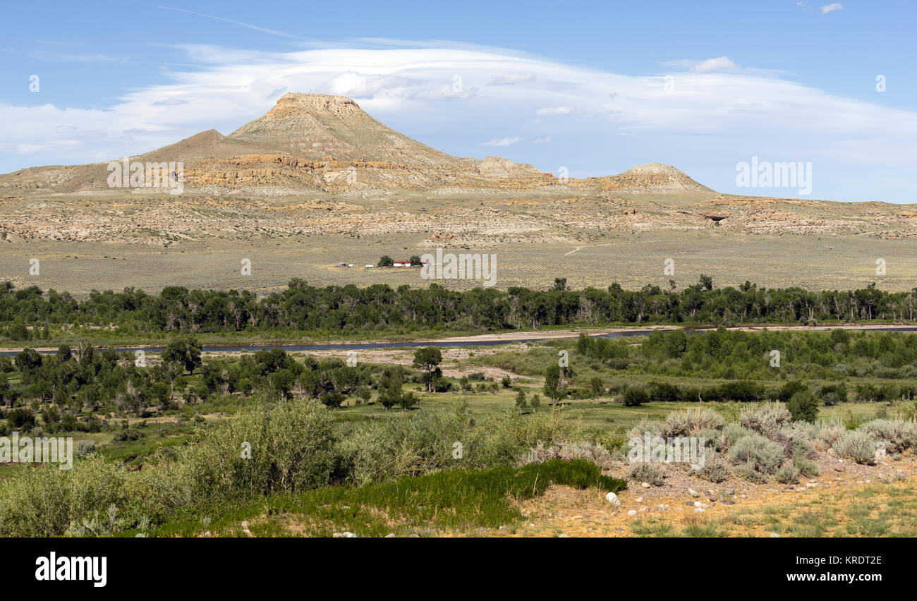 Table Mountain Wind River Dubouis Wyoing Banque D'Images