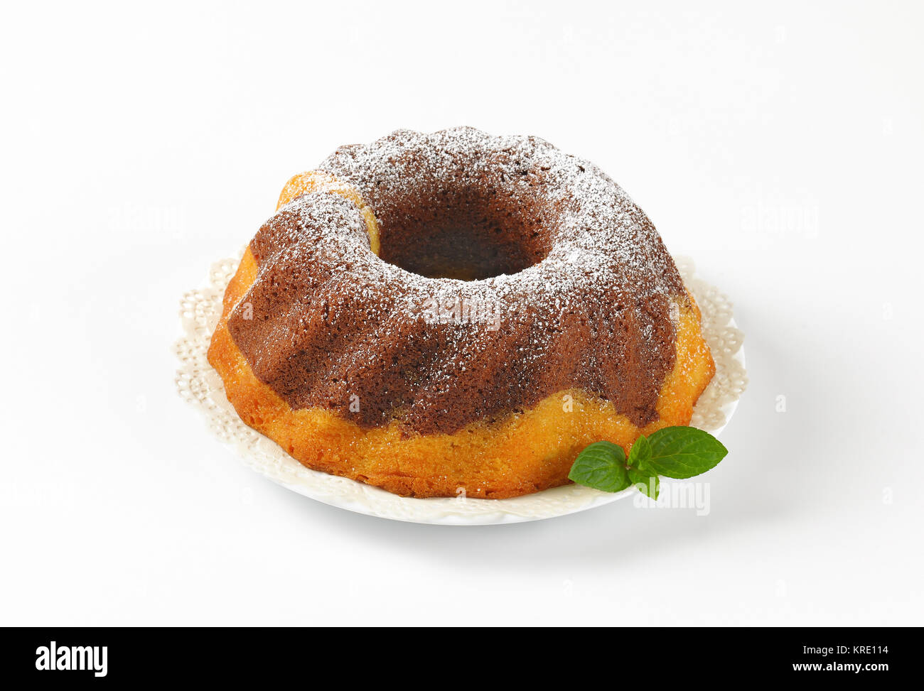 En gâteau bundt Banque D'Images