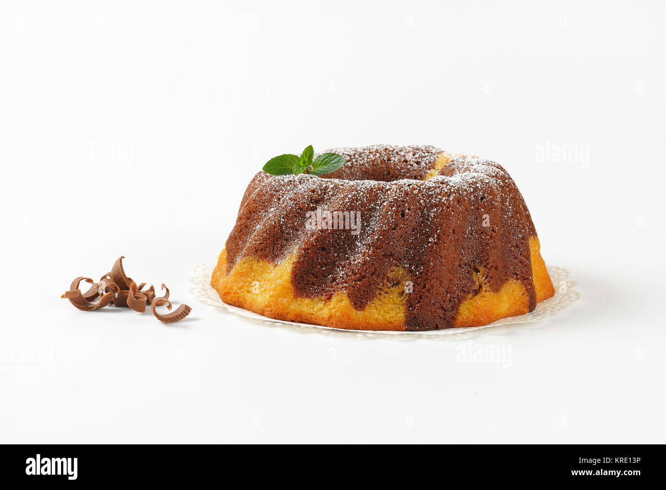 En gâteau bundt Banque D'Images