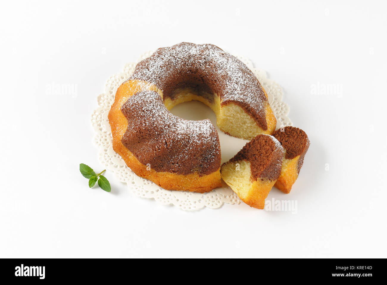 En gâteau bundt Banque D'Images