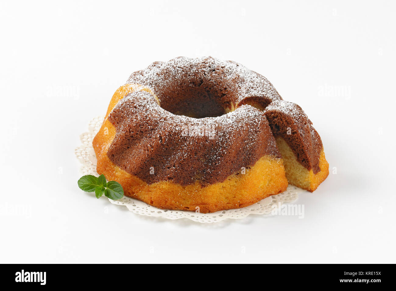 En gâteau bundt Banque D'Images