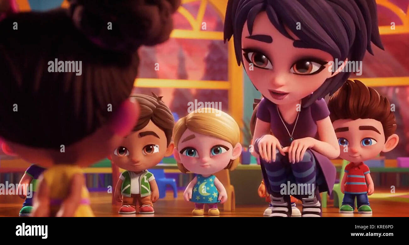 SUPER MONSTRES, Esmie (squatting), (Saison 1, diffusée le 13 oct., 2017). Photo : ©Netflix / Courtesy : Everett Collection Banque D'Images