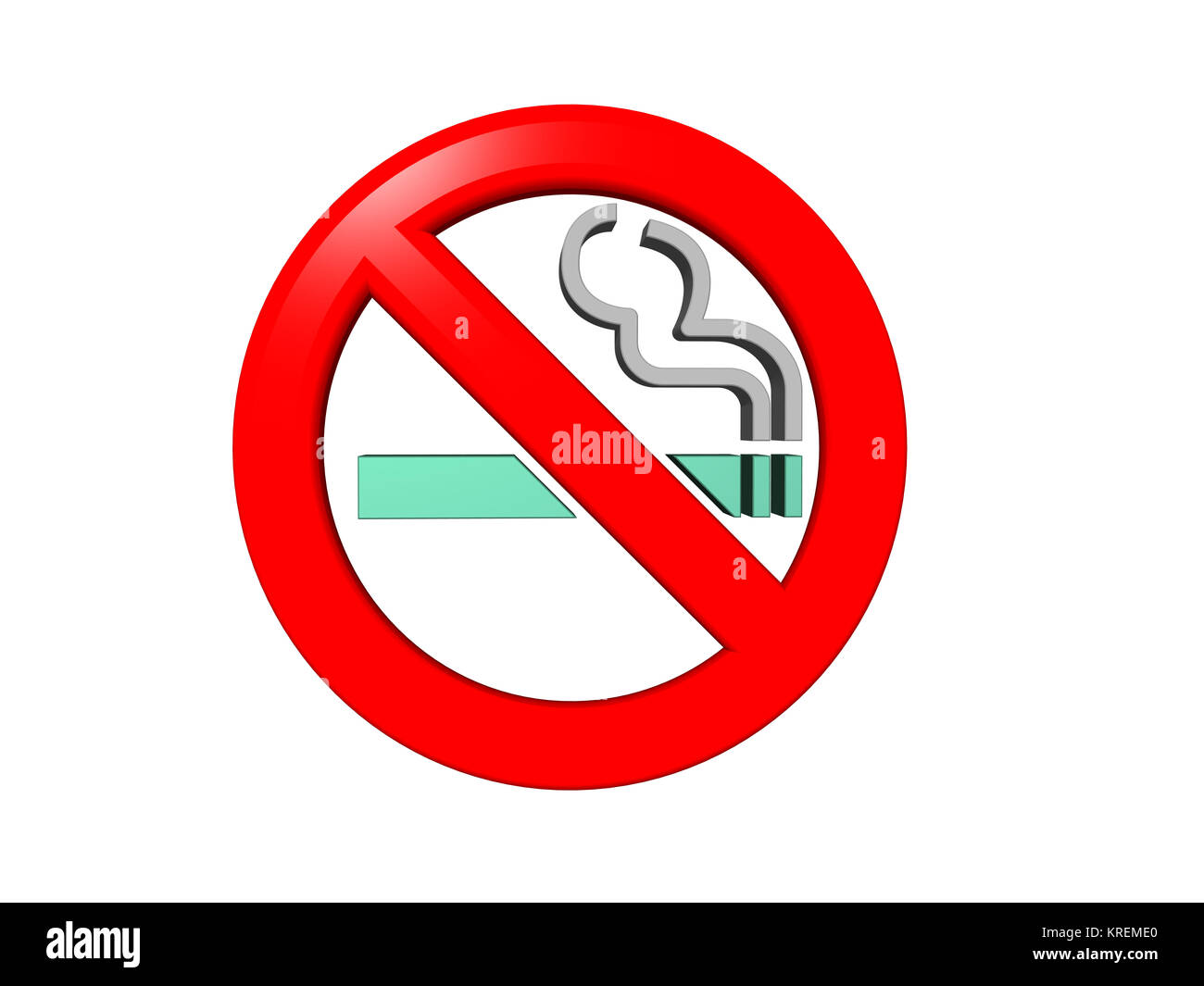 Symbole non-fumeurs exclu Banque D'Images