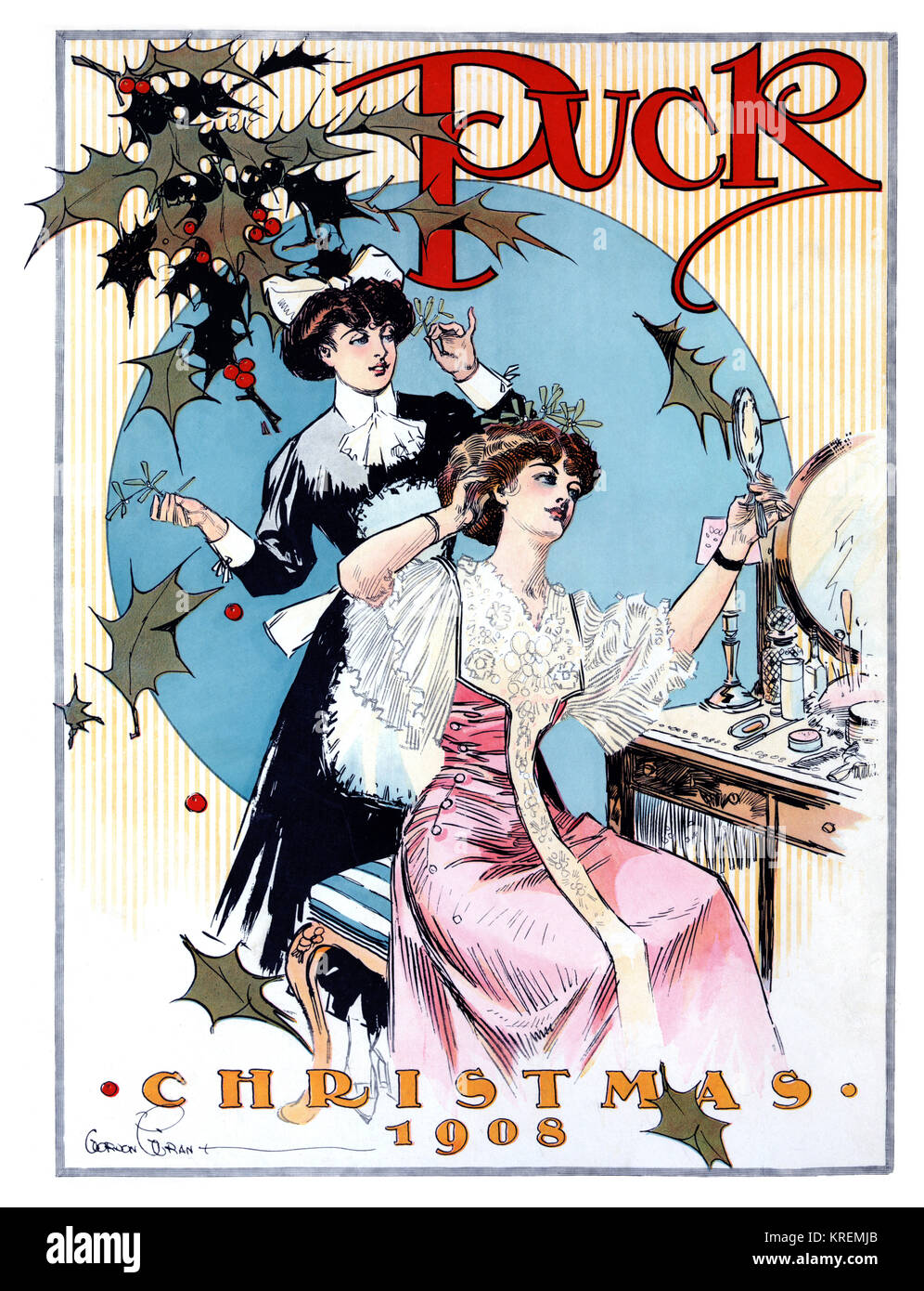 Noël 1908 rondelle Banque D'Images