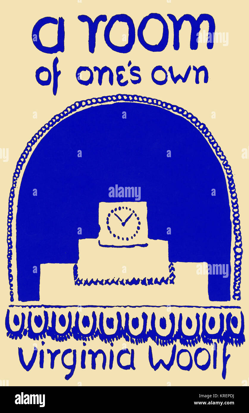 'Couverture originale art pour la première édition de ''A Room of One's Own,'' un essai était basé sur une série de conférences, prononcé à Newnham College et Girton College, par auteur anglais Virginia Woolf. Illustré par Vanessa Bell (n ?e Stephen ; 30 mai 1879 ? 7 avril 1961) était un peintre et architecte d'intérieur, un membre du Bloomsbury group et la sœur de Virginia Woolf". Banque D'Images