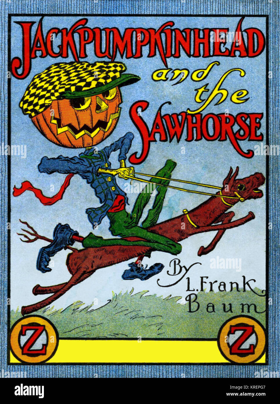 'Couvercle pour une brochure version de ''Jack Pumpkinhead et le chevalet'' à partir de 1933. Jack Pumpkinhead est un personnage de la série Oz par L. Frank Baum. Cette version a été illustré par John R. Neil qui a attiré de plus pour The Wizard of Oz livres.' Banque D'Images