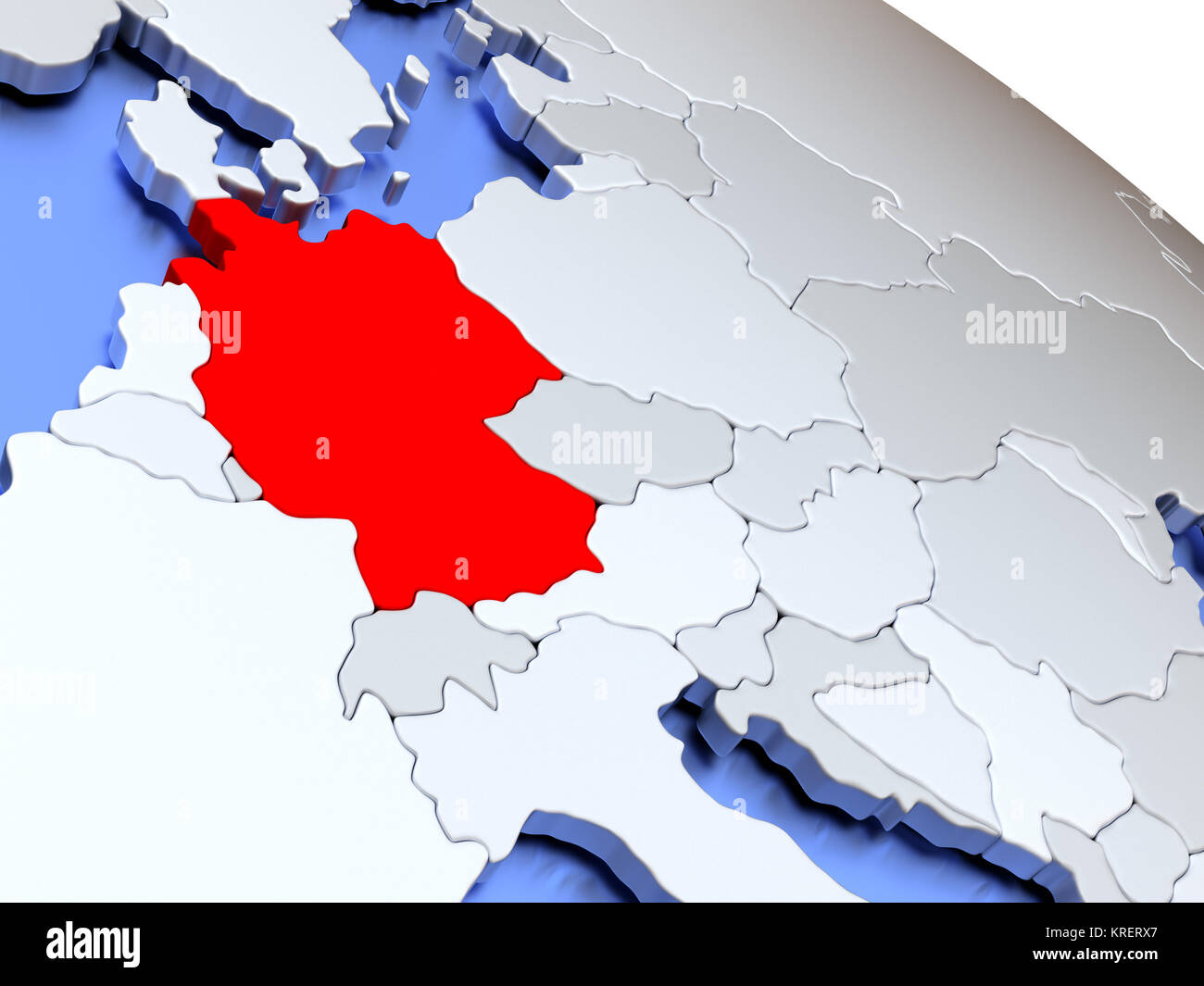 L Allemagne Sur La Carte Du Monde Photo Stock Alamy