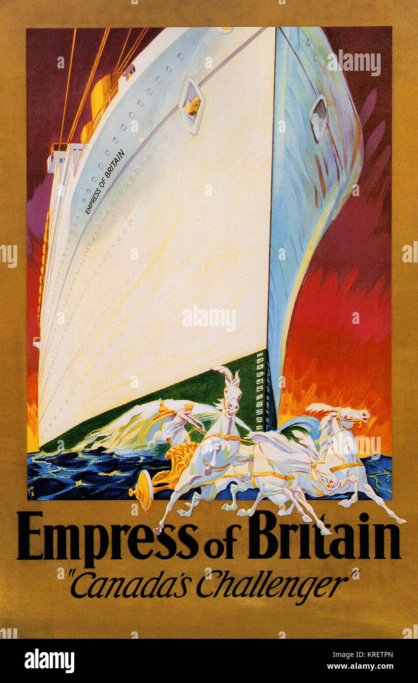 Empress of Britain pour l'Europe, le Challenger Banque D'Images