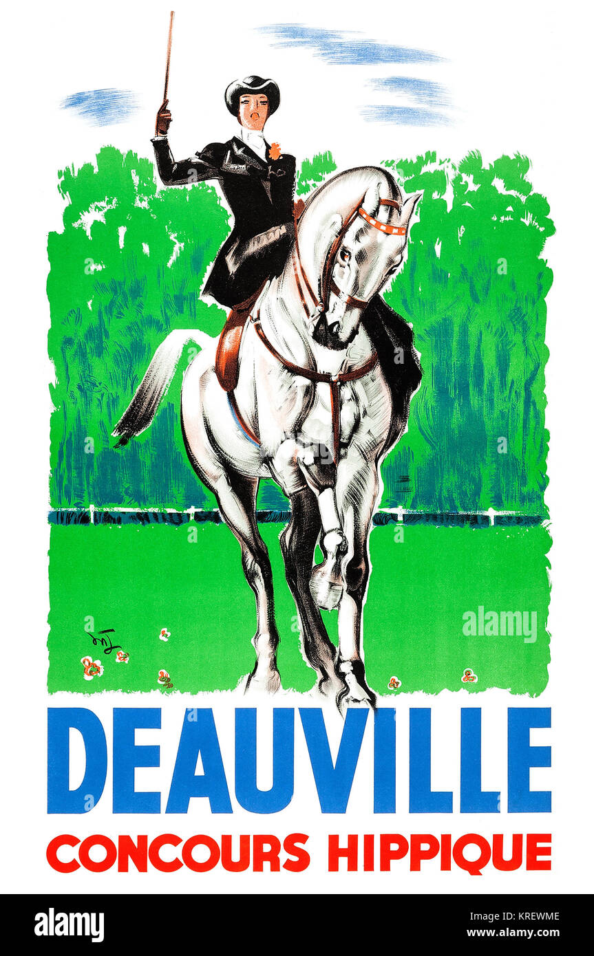 Concours Hippique Deauville Banque D'Images