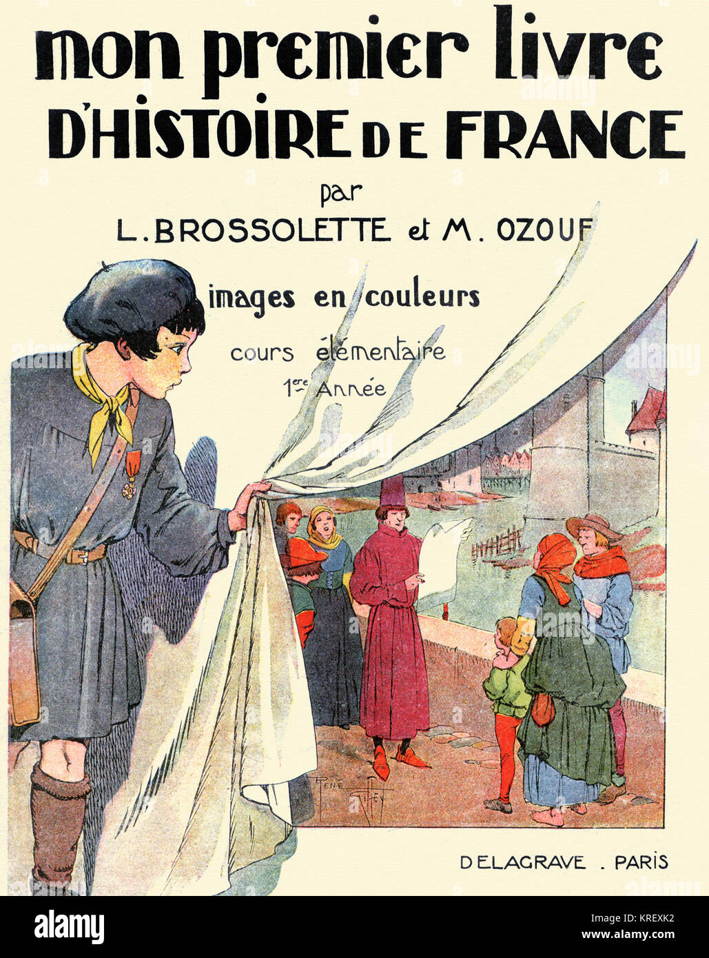 Premier livre sur l'histoire de France couvrir Banque D'Images