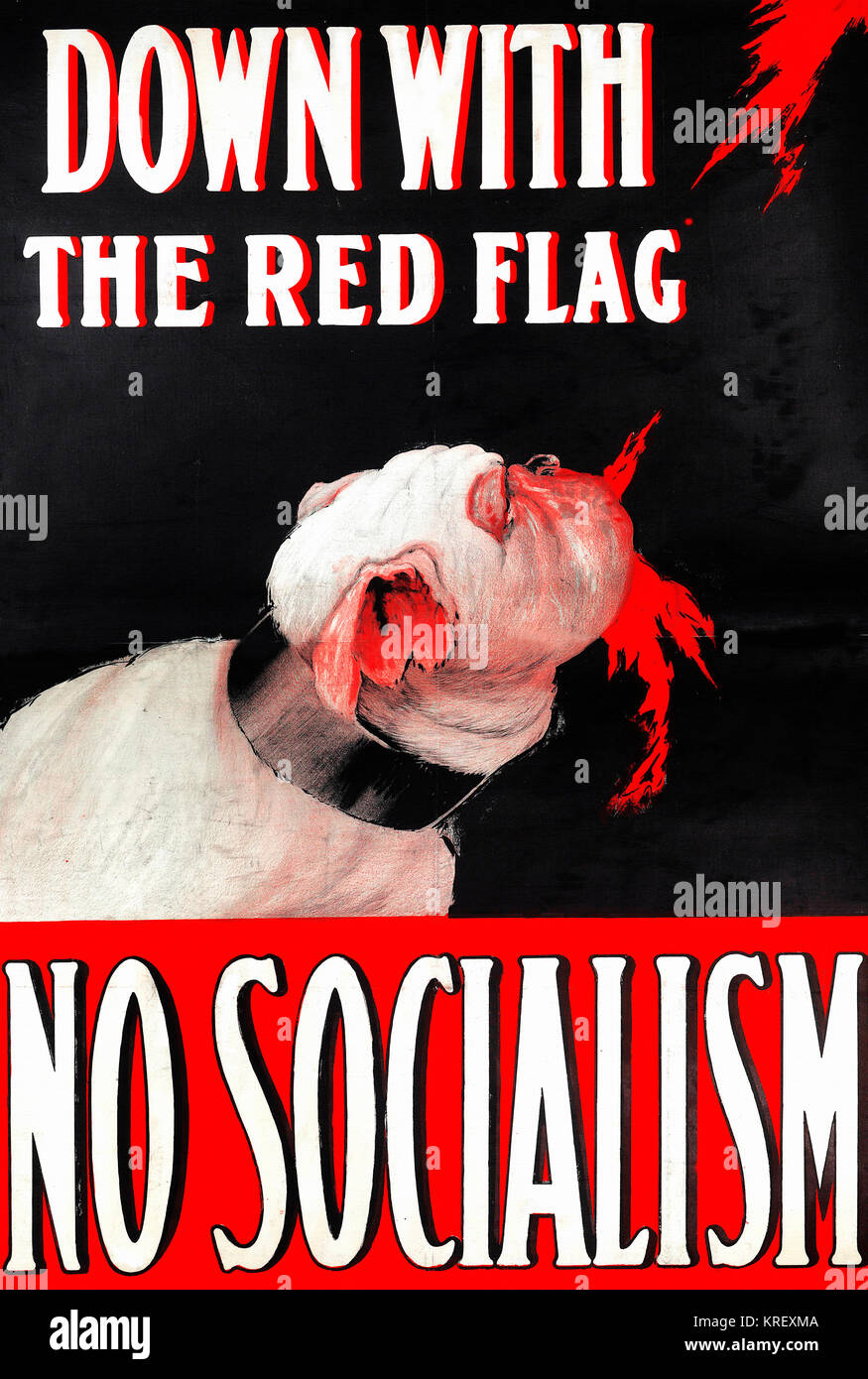 A bas le drapeau rouge - Pas de socialisme Banque D'Images