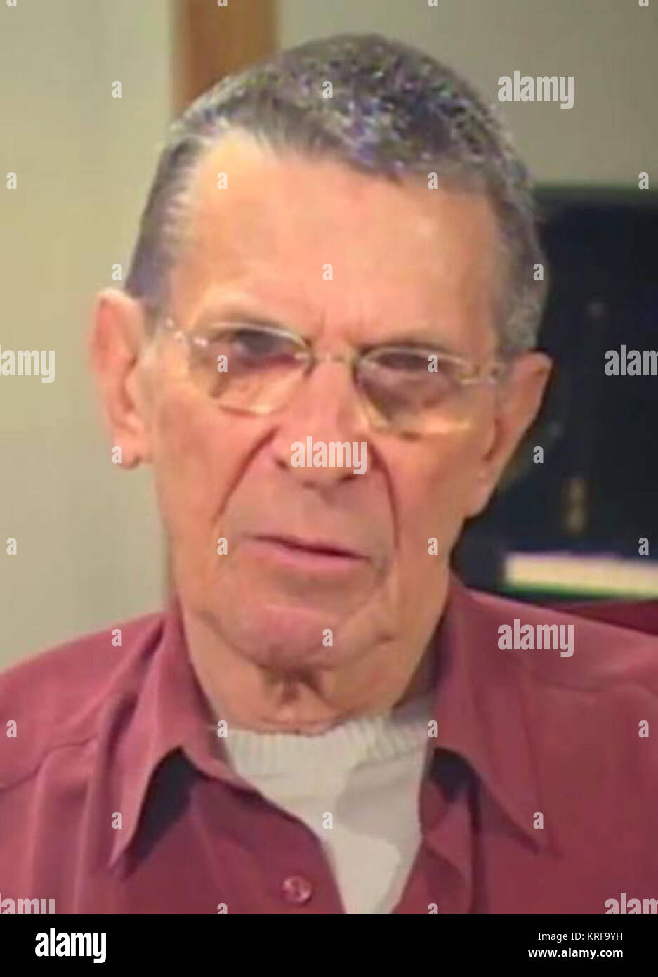 Leonard Nimoy NASA interview 28229 Banque D'Images