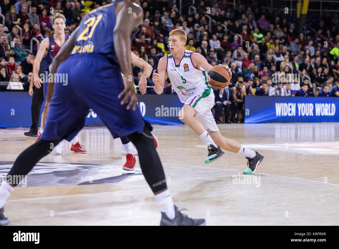 Barcelone, Espagne. Déc 20, 2017. Alberto Diaz pendant le match entre le FC Barcelone contre Unicaja Malaga, Lassa pour le cycle 13 de l'Euroleague, joué au Palau Blaugrana le 20 décembre 2017 à Barcelone, Espagne. (Crédit : GTO/Urbanandsport/Gtres Online) Credit : Gtres información más Comuniación sur ligne, S.L./Alamy Live News Banque D'Images