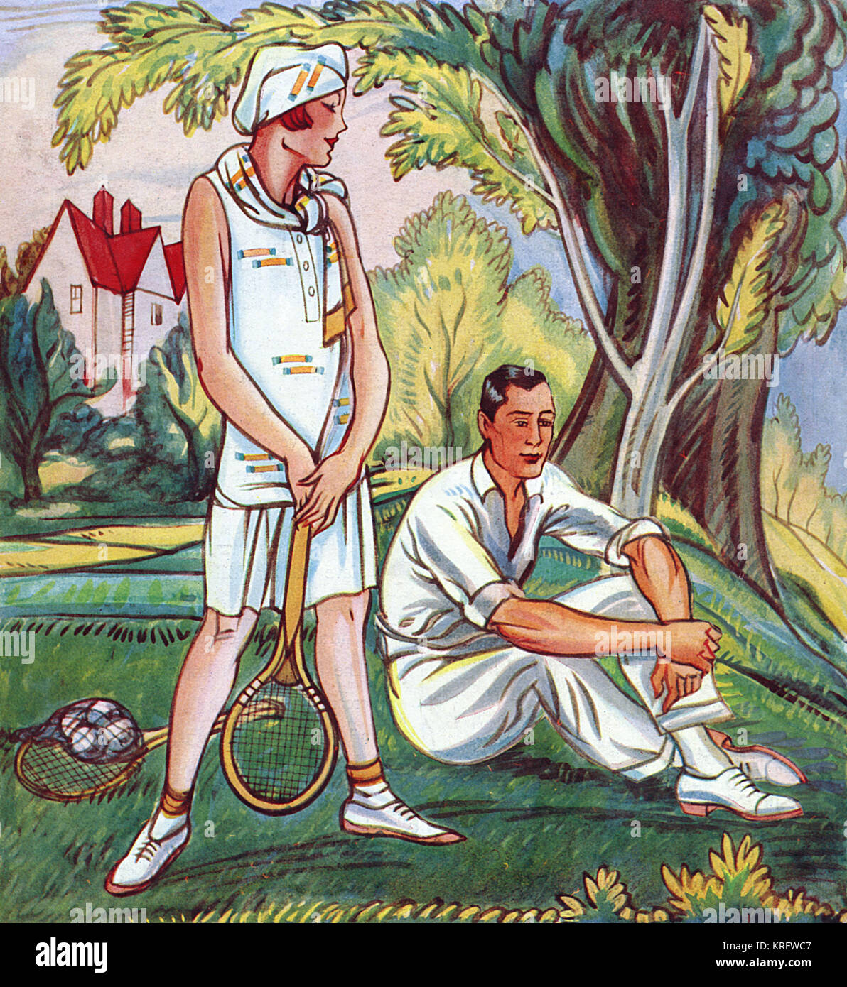 Couple de tennis, 1929 Banque D'Images