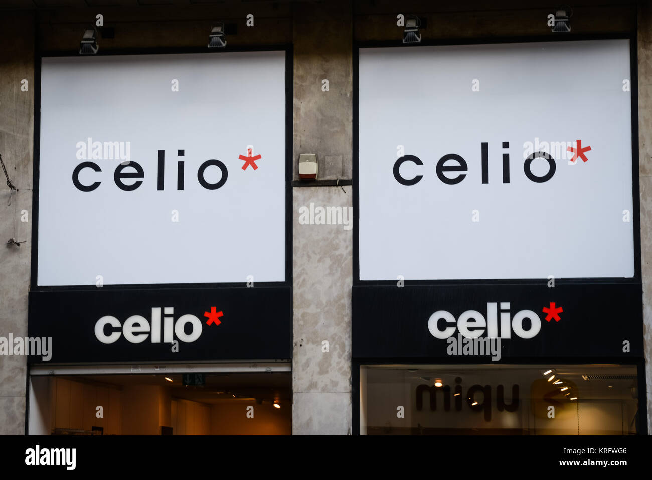Milan, Italie - 24 septembre 2017 : Celio magasin à Milan. La semaine de la mode celio shopping Banque D'Images