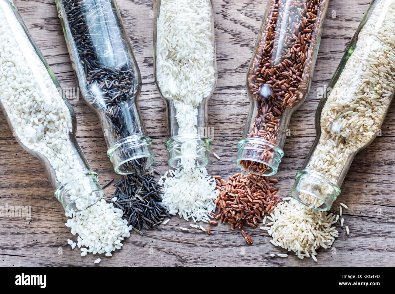 Différents types de riz Photo Stock - Alamy