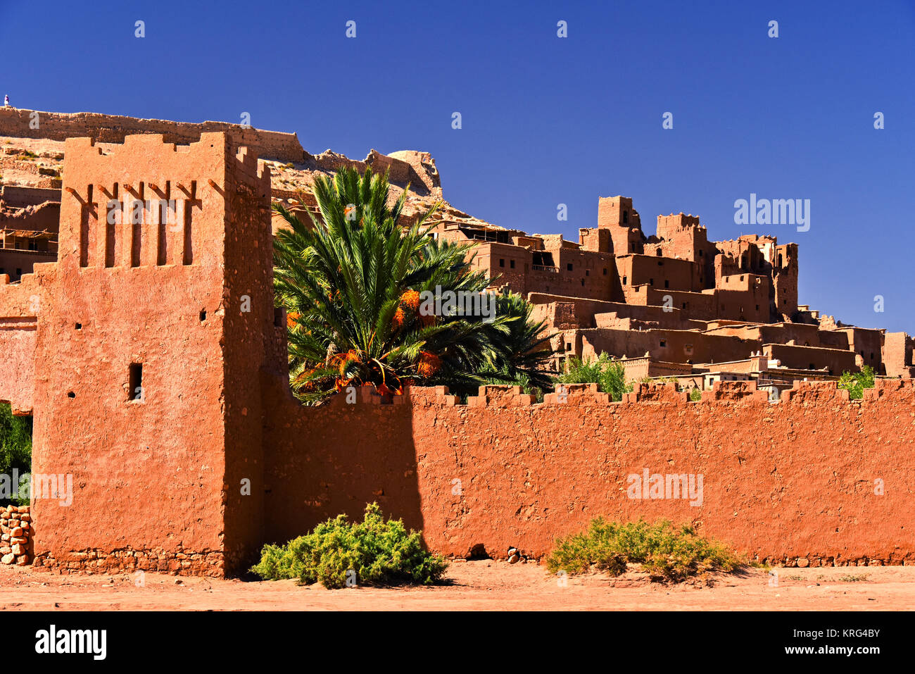 Ait Benhaddou, ancienne fortification, près de la ville de Warzazat Banque D'Images