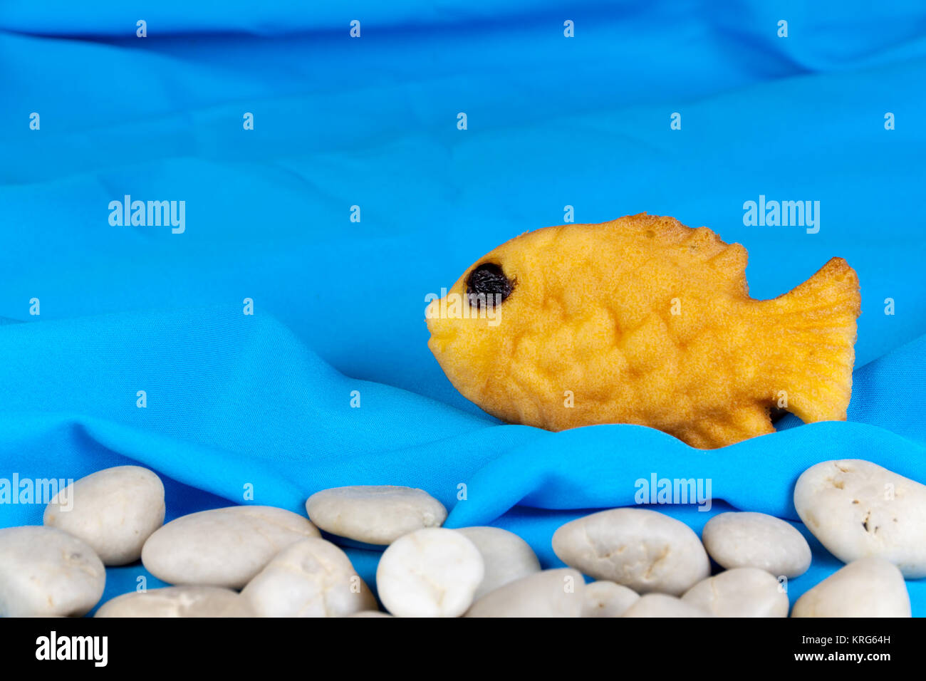Crêpe sucrée en forme de poisson Banque D'Images Crêpe sucrée en forme de poisson Banque D'Images