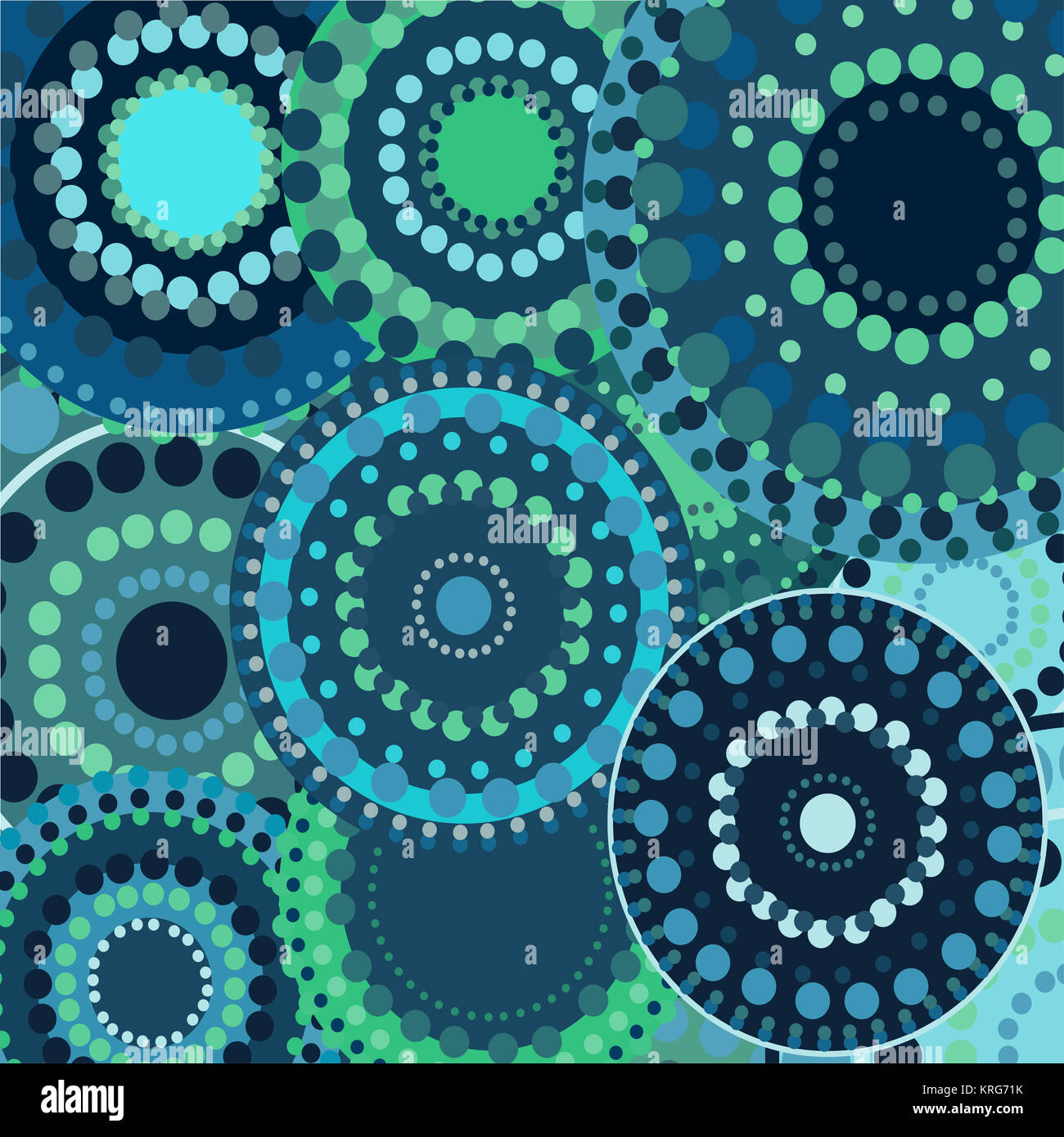 Vintage Retro circulaire vecteur ornement fond bleu Banque D'Images