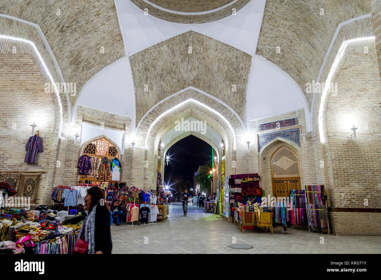 Le bazar de nuit, Boukhara, Ouzbékistan Banque D'Images