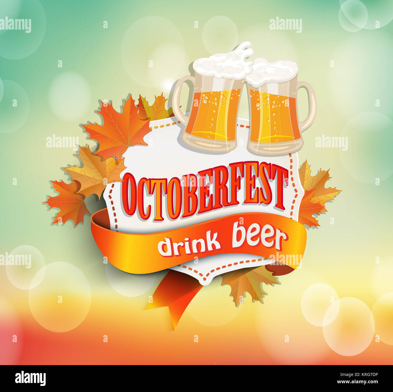 Oktoberfest vintage frame. Banque D'Images