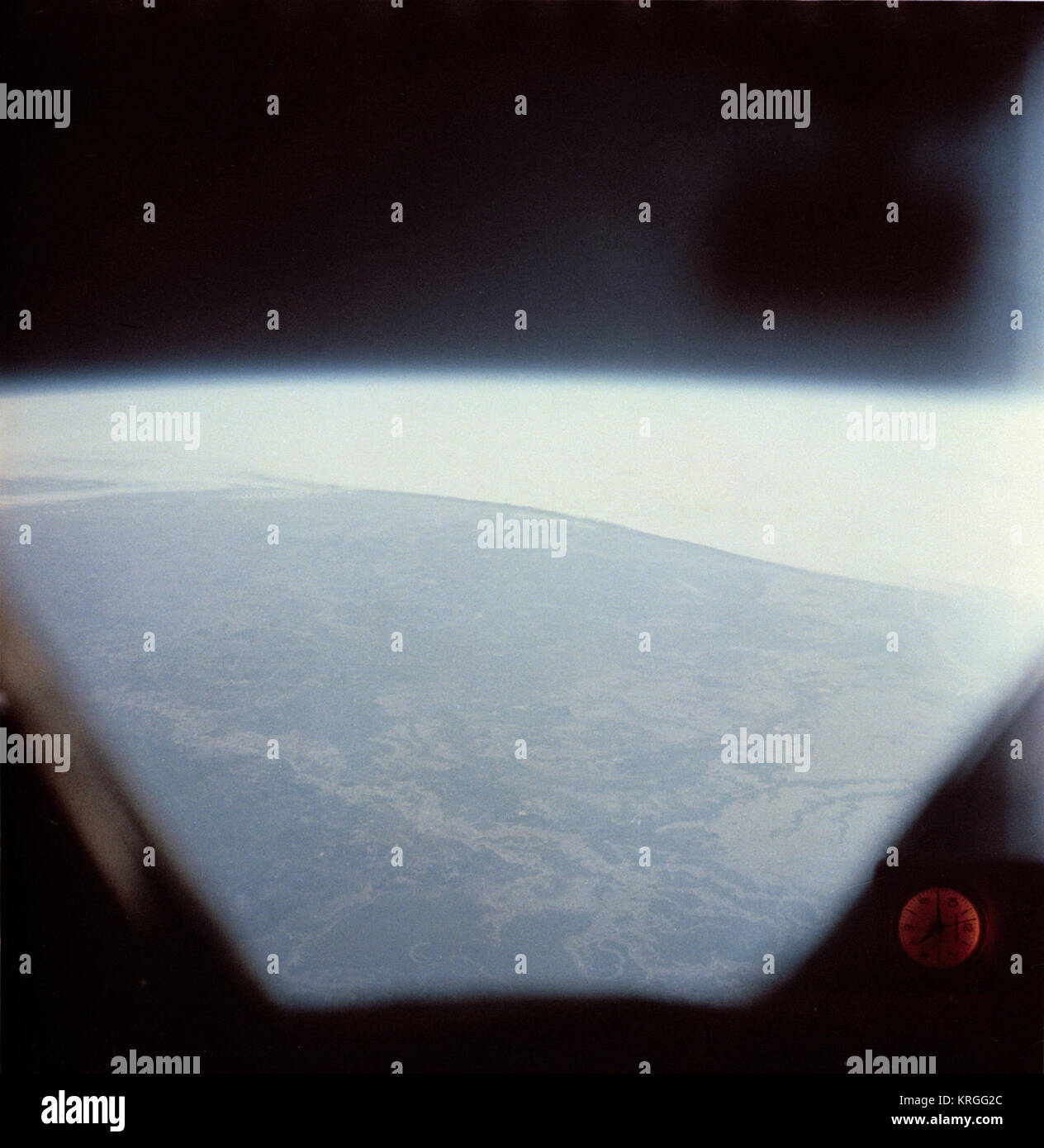 L'observation de la terre prendre pendant la Mercury-Redstone 4 vols habités Banque D'Images