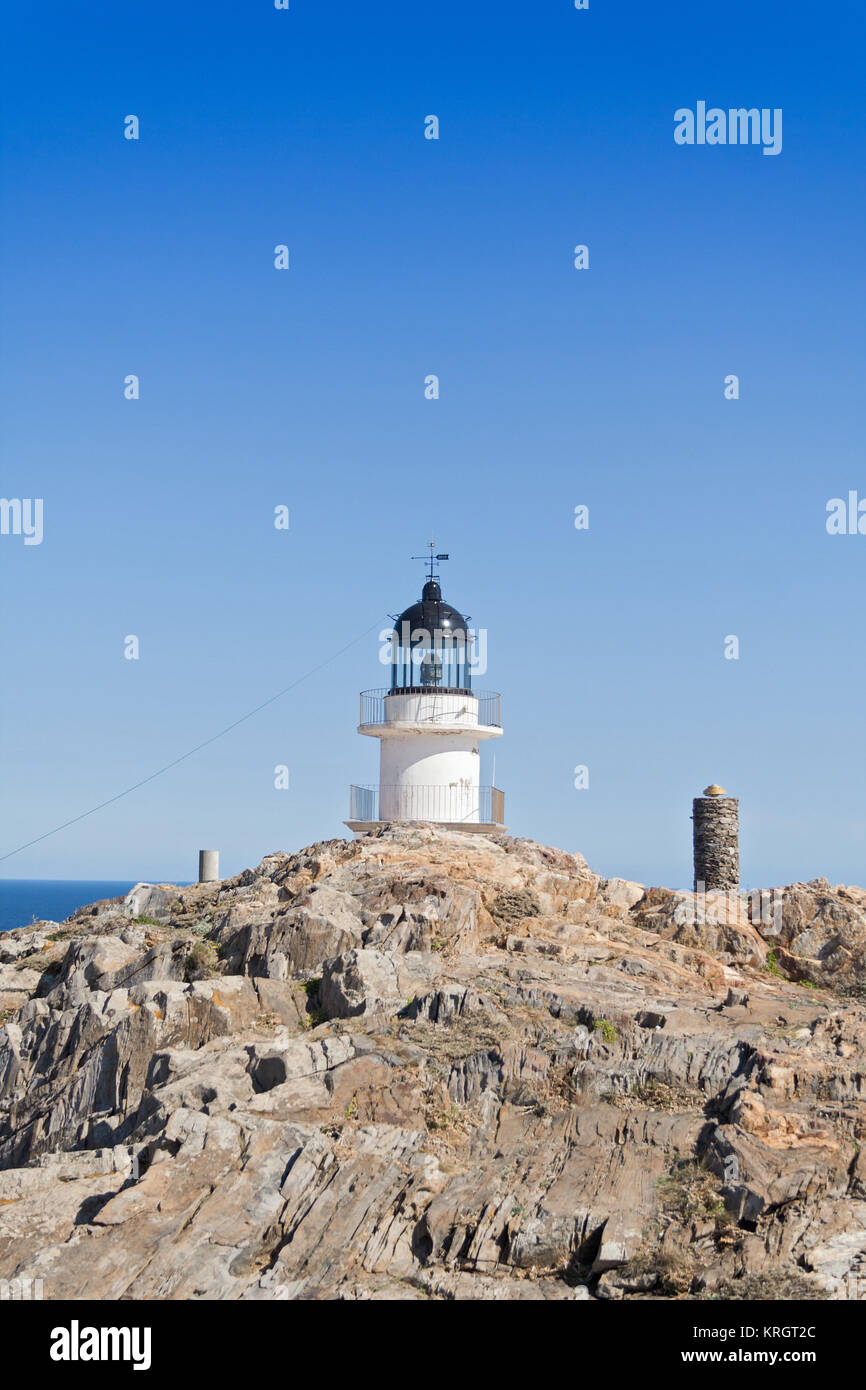 Phare du Cap de Creus, Cadaqués, Costa Brava, Espagne Banque D'Images Phare du Cap de Creus, Cadaqués, Costa Brava, Espagne Banque D'Images