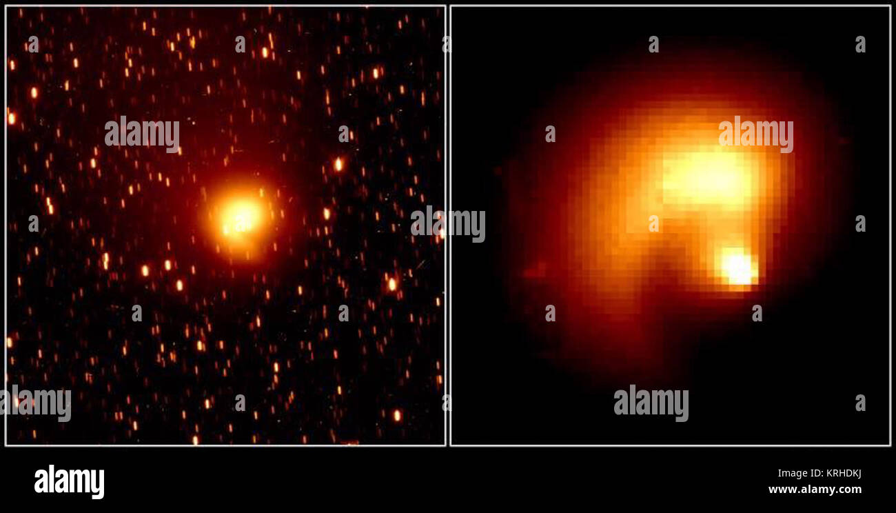 Hubble voit Matériaux éjectés de la Comète Hale-Bopp Banque D'Images