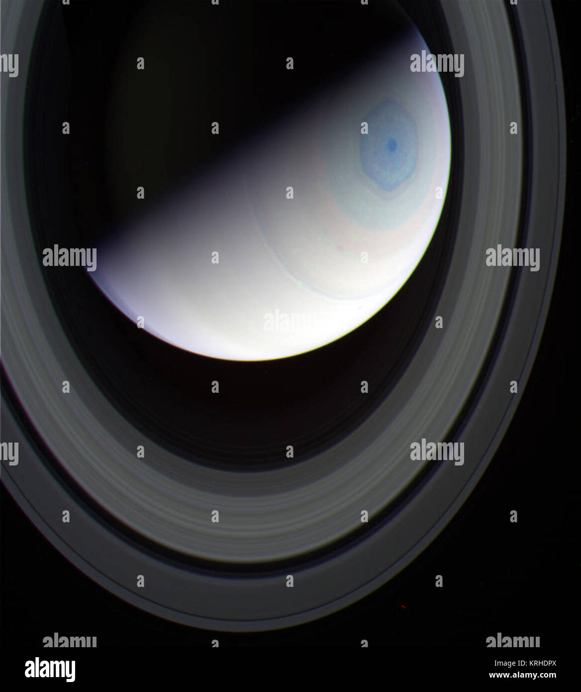 Amélioration de l'image couleur de Saturne (portrait) Banque D'Images