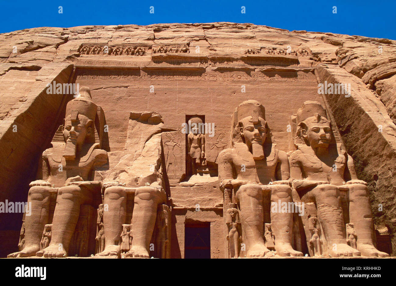 Grand Temple de Ramsès II, Abou Simbel, Egypte Banque D'Images