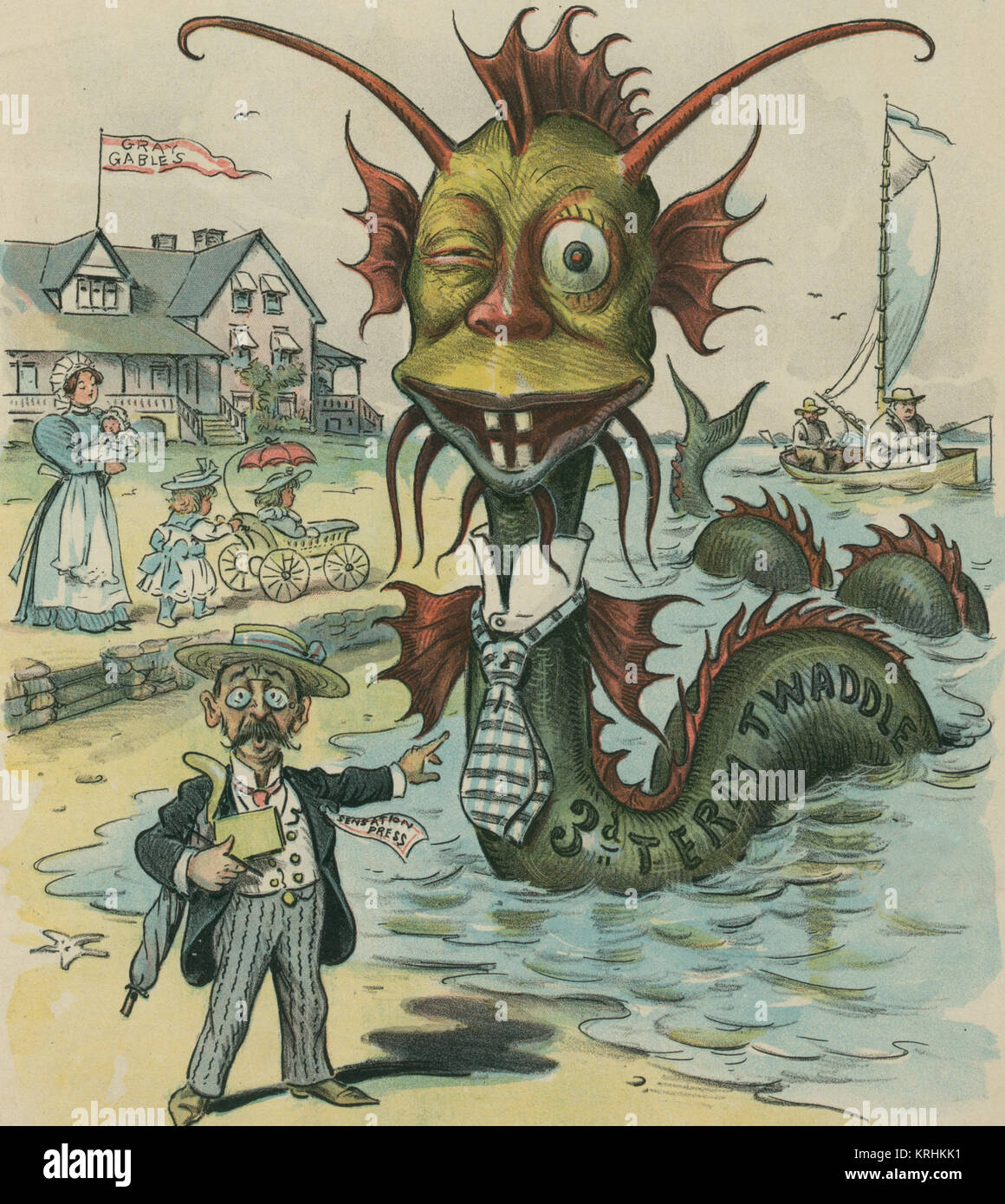Le serpent de mer de nouveau sur nous saison Banque D'Images