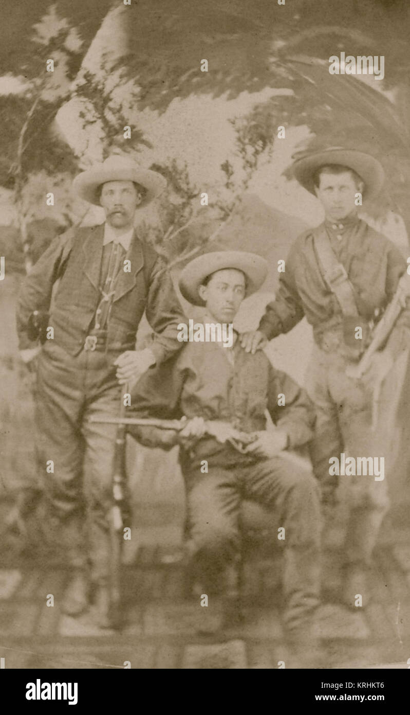 Les chasseurs de bison Banque D'Images