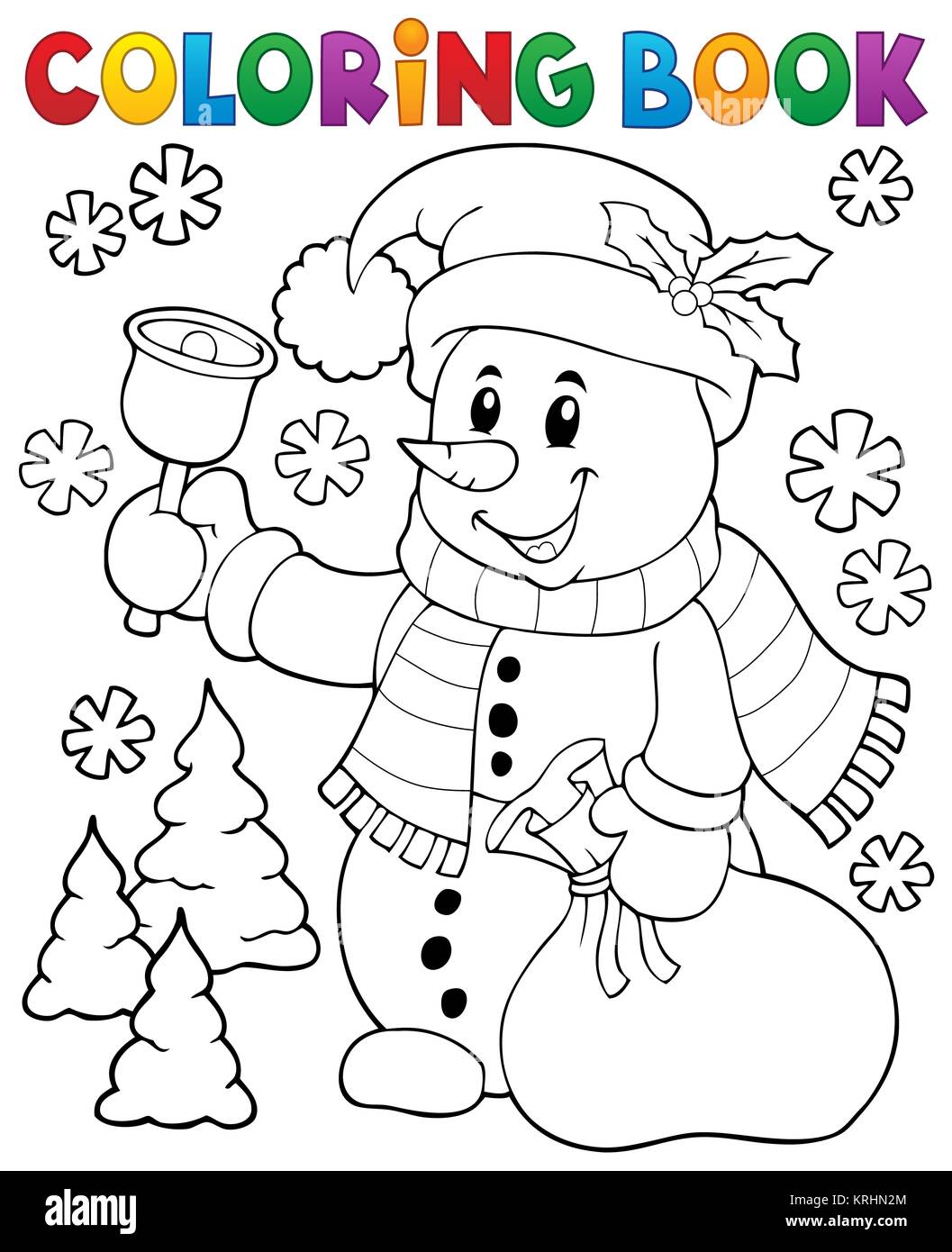 Livre de coloriage bonhomme sujet 3 Banque D'Images