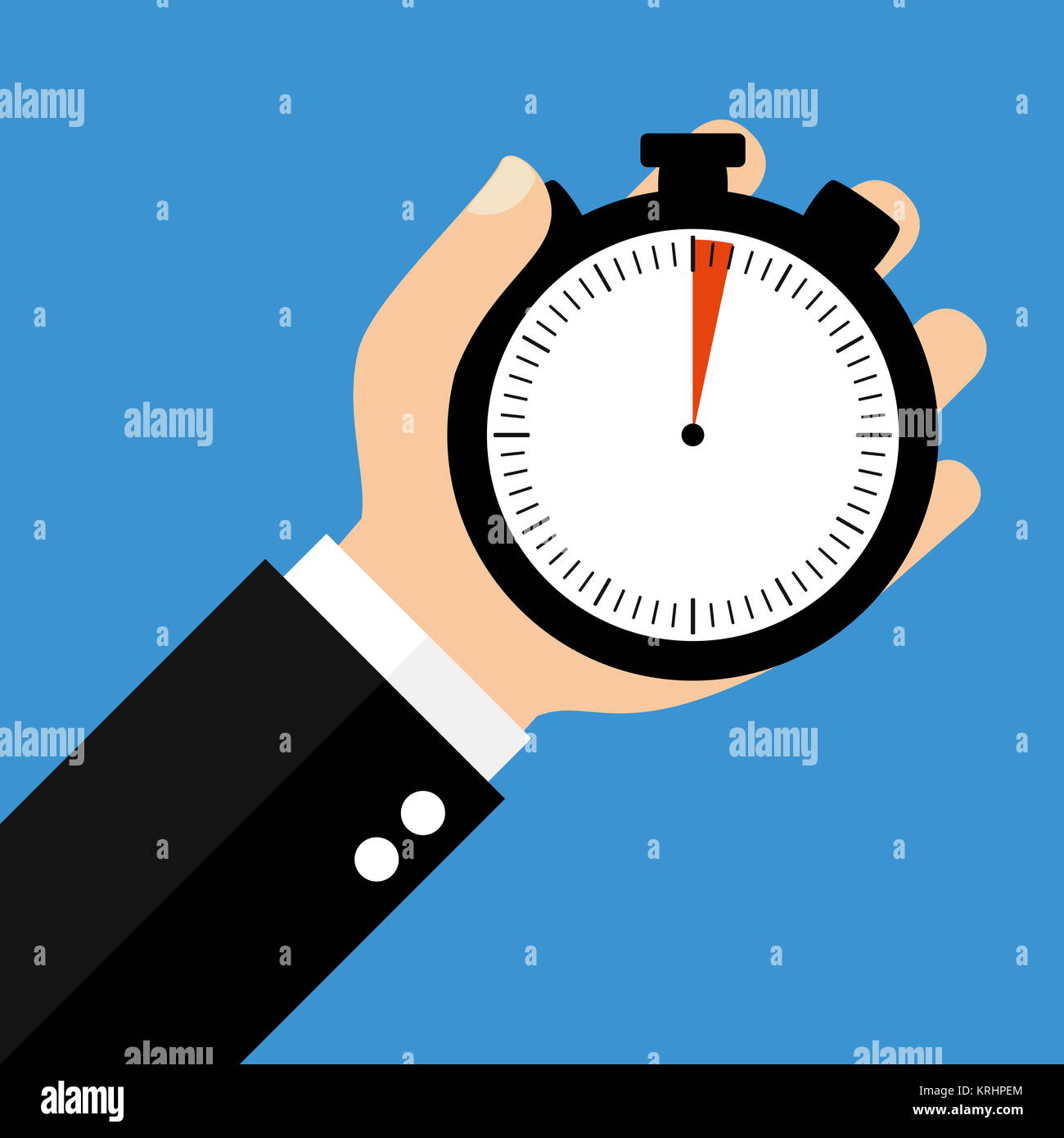 La main avec chronomètre pour 2 secondes ou 2 minutes Photo Stock - Alamy