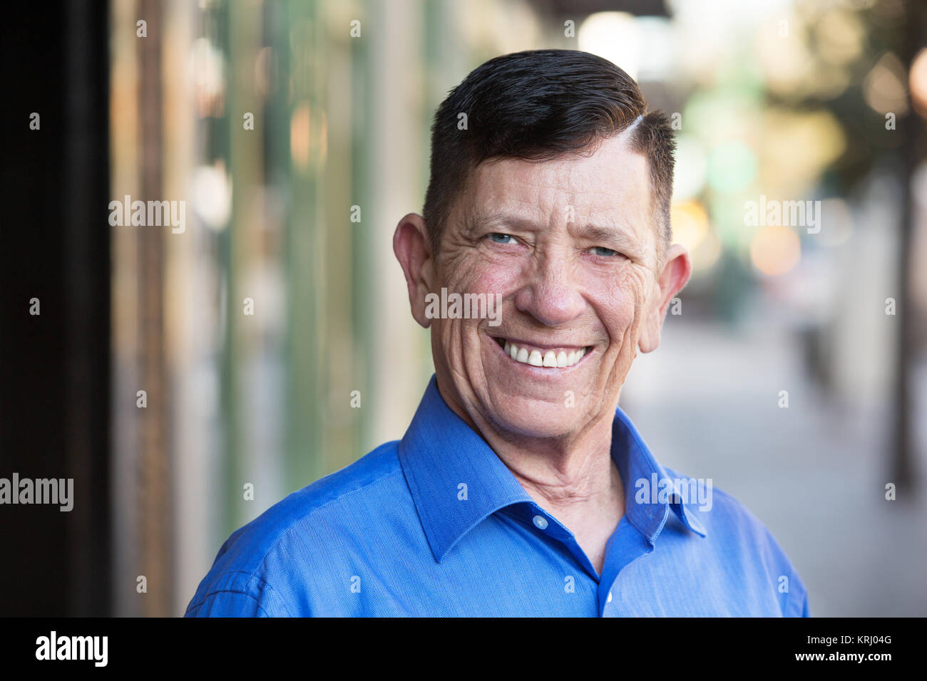 Close up of transgender man outside Banque D'Images