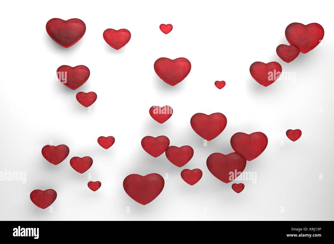 Collection de coeurs d'amour Banque D'Images