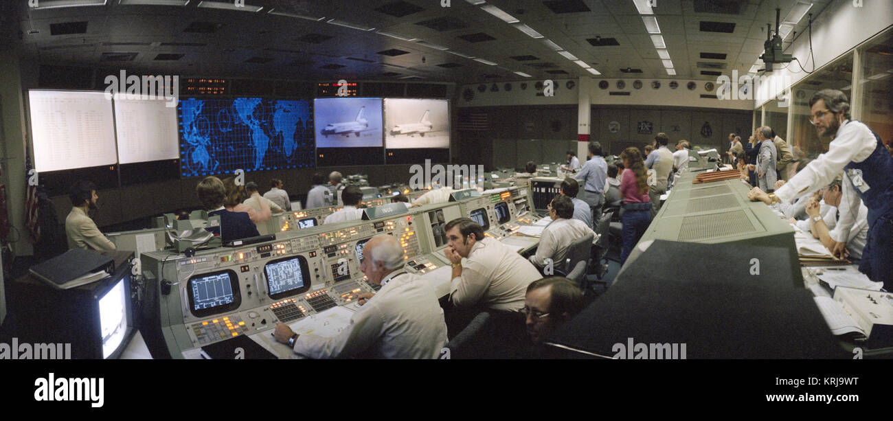 STS-1 salle de contrôle Banque D'Images