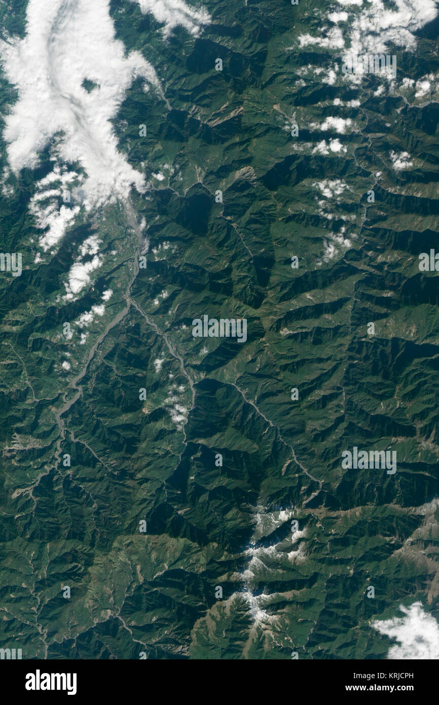 Juin 2011 cicatrices de glissement à Taiwan Banque D'Images