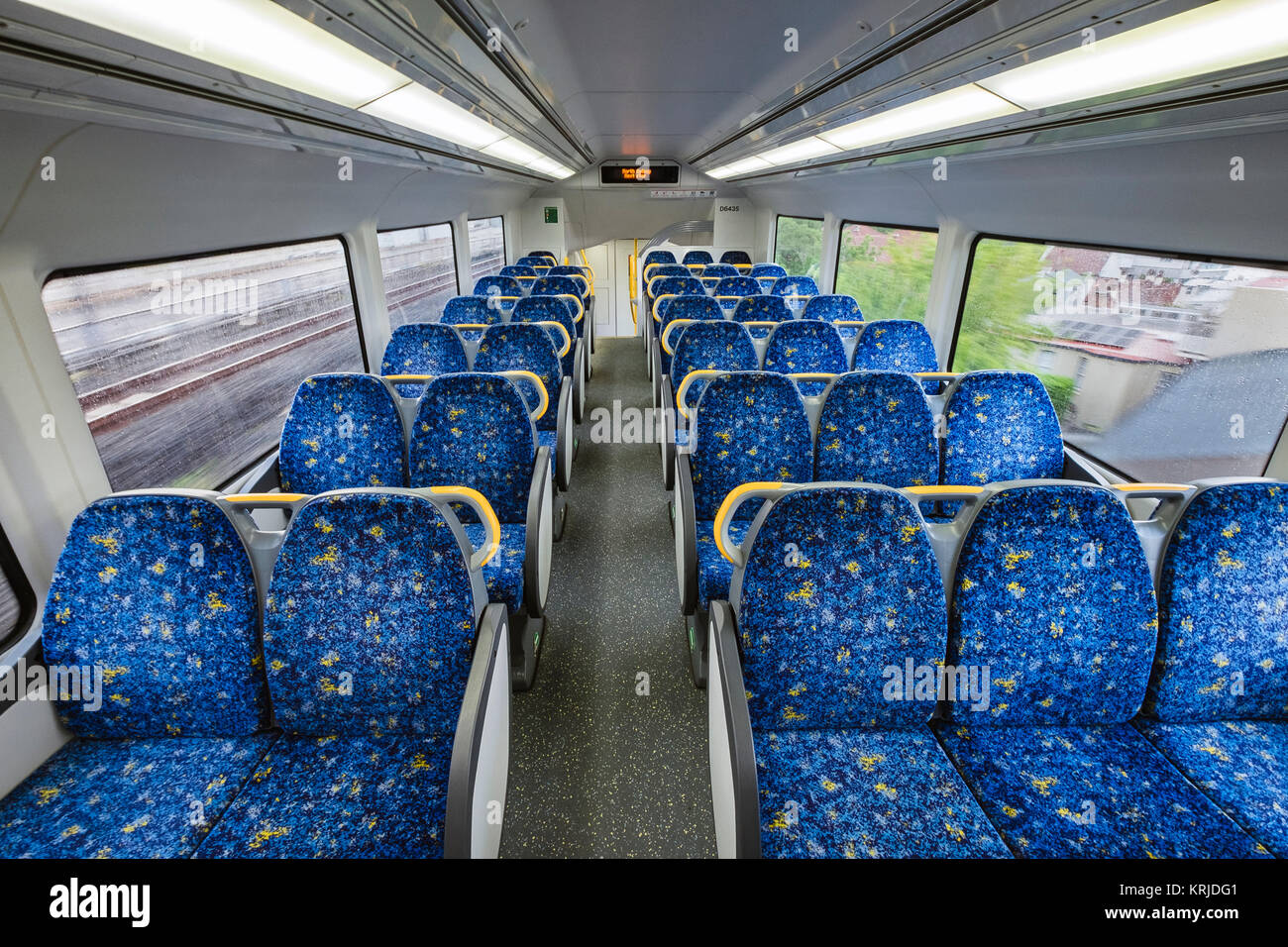 Train Waratah intérieur à Sydney, Nouvelle-Galles du Sud, Australie Banque D'Images