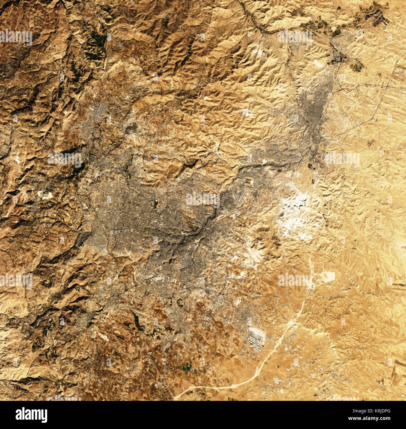 Fichier TIFF IDL image satellite d'Amman, Jordanie Banque D'Images