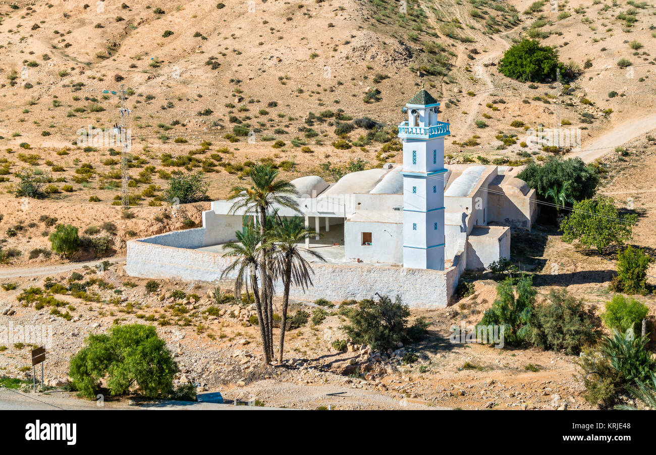 Mosquée de Ksar Hallouf, un village dans le gouvernorat de Médenine, dans le sud de la Tunisie. Afrique du Sud Banque D'Images