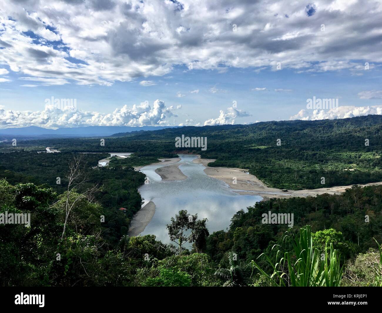 Bassin de l'Amazone au Pérou, l'entrée au parc national de Manu, Mirador Atalaya Rio fait de Dios Banque D'Images