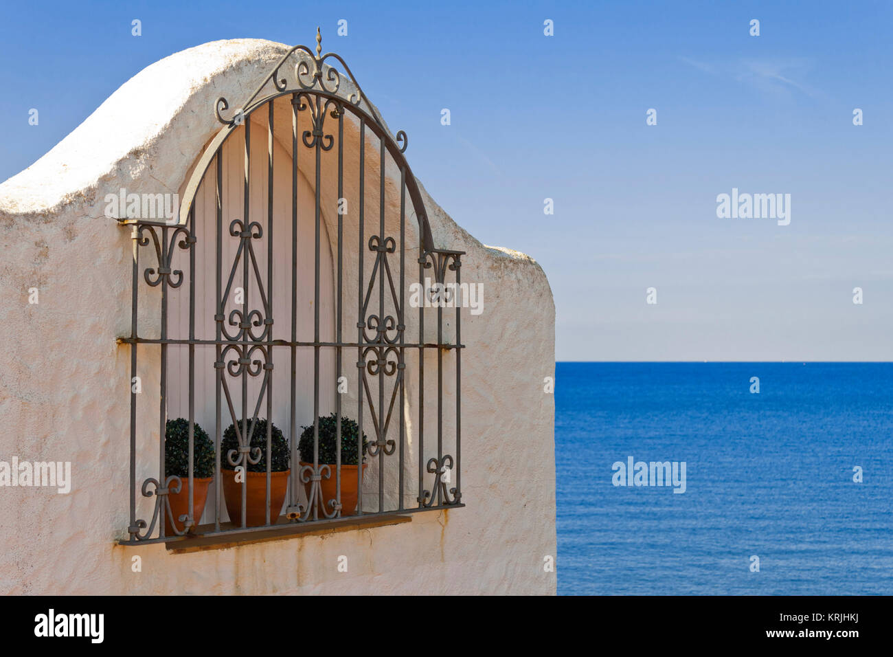 Fenêtre râpé espagnol dans la mer Méditerranée Banque D'Images